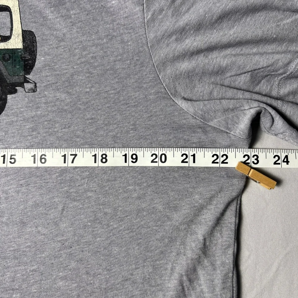 J.Crew Mens Graphic Tee Grey Heather Off-Road SUV Dog German Shepherd Large L